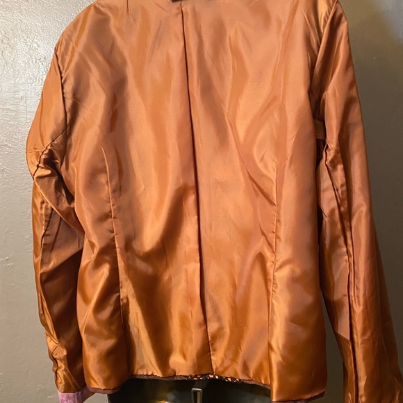 CHICOS Design Mixed Fabrics Patchwork  Jacket - Picture 15 of 16